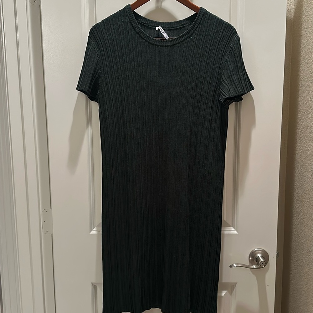 Dark green MM LA FLEUR sweater dress